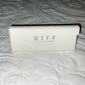 DIFF White sunglasses case.
